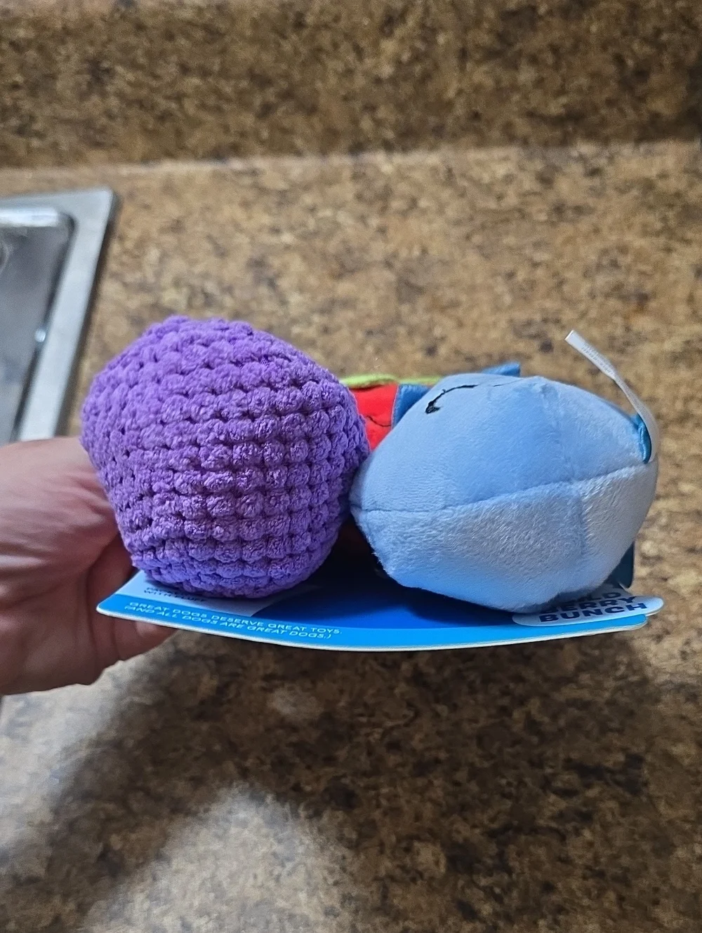 Bark Wild Berry Bunch Plush Fruit Squeak Dog Toy Trio -  NWT  XS-S 0-20 Pounds‎